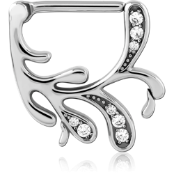 SURGICAL STEEL GRADE 316L JEWELED NIPPLE CLICKER