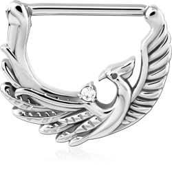 SURGICAL STEEL GRADE 316L JEWELED NIPPLE CLICKER