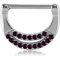 SURGICAL STEEL GRADE 316L JEWELED NIPPLE CLICKER