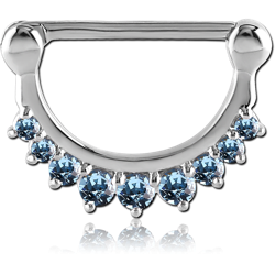 SURGICAL STEEL GRADE 316L JEWELED NIPPLE CLICKER