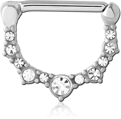 SURGICAL STEEL GRADE 316LJEWELED NIPPLE CLICKER