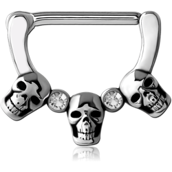 SURGICAL STEEL GRADE 316L JEWELED NIPPLE CLICKER