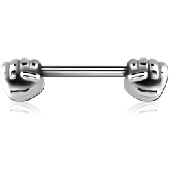 SURGICAL STEEL GRADE 316L NIPPLE BAR - FISTS