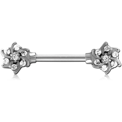 SURGICAL STEEL GRADE 316L JEWELED ATTACHMENT FOR NIPPLE BAR
