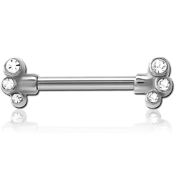 SURGICAL STEEL GRADE 316L JEWELED ATTACHMENTFOR NIPPLE BAR