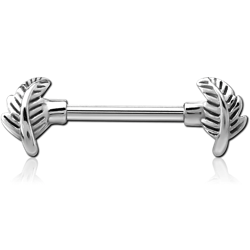 SURGICAL STEEL GRADE 316L ATTACHMENT FOR NIPPLE BAR  - LEAF