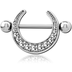 SURGICAL STEEL GRADE 316L JEWELED NIPPLE SHIELD