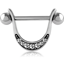 SURGICAL STEEL GRADE 316L JEWELED NIPPLE SHIELD