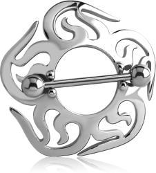 SURGICAL STEEL GRADE 316L NIPPLE SHIELD - ROUND FILIGREE