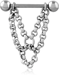 SURGICAL STEEL GRADE 316L CHAIN NIPPLE SHIELD