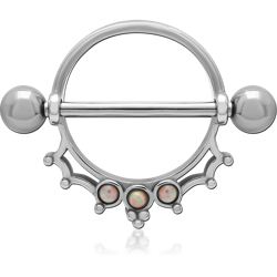 SURGICAL STEEL GRADE 316L JEWELED NIPPLE SHIELD