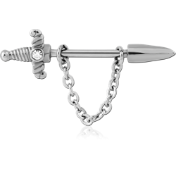 SURGICAL STEEL GRADE 316L NIPPLE BAR