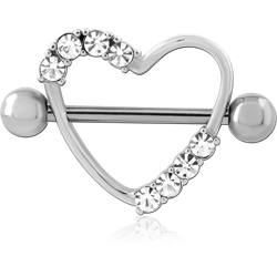 SURGICAL STEEL GRADE 316L JEWELED NIPPLE SHIELD