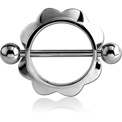 SURGICAL STEEL GRADE 316L NIPPLE SHIELD - FLOWER