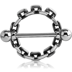 SURGICAL STEEL GRADE 316L NIPPLE SHIELD - CHAIN