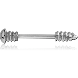 SURGICAL STEEL GRADE 316L NIPPLE BAR - SCREW