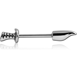 SURGICAL STEEL GRADE 316L NIPPLE BAR - KNIFE