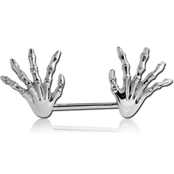 SURGICAL STEEL GRADE 316L NIPPLE BAR - HANDS