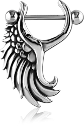 SURGICAL STEEL GRADE 316L NIPPLE SHIELD - FANCY WING