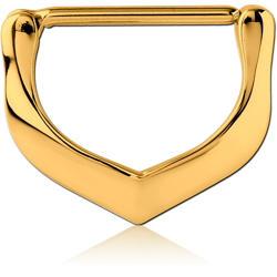 STERILE GOLD PVD COATED SURGICAL STEEL GRADE 316L NIPPLE CLICKER