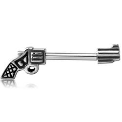 STERILE SURGICAL STEEL GRADE 316L NIPPLE BAR - GUN