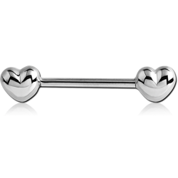 STERILE SURGICAL STEEL GRADE 316L NIPPLE BAR - HEART