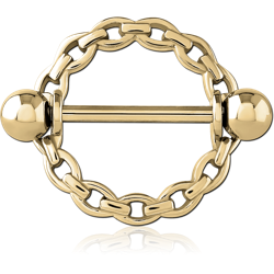 ZIRCON GOLD PVD COATED SURGICAL STEEL GRADE 316L NIPPLE SHIELD