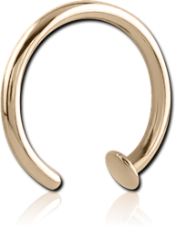 14 KARAT GOLD YELLOW OPEN NOSE RING
