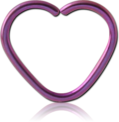 ANODISED SURGICAL STEEL GRADE 316L CONTINUOUS HEART RING