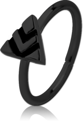 BLACK PVD COATED SURGICAL STEEL GRADE 316L SEAMLESS RING