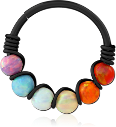 BLACK PVD COATED SURGICAL STEEL GRADE 316L SEAMLESS RING