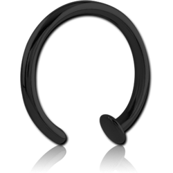 BLACK PVD COATED SURGICAL STEEL GRADE 316L OPEN NOSE RING