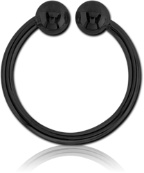 BLACK PVD COATED SURGICAL STEEL GRADE 316L NOSE RING