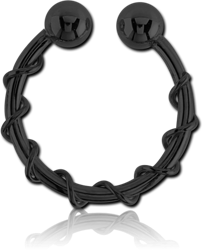 BLACK PVD COATED SURGICAL STEEL GRADE 316L NOSE RING