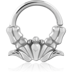 SURGICAL STEEL GRADE 316L JEWELED SEAMLESS RING