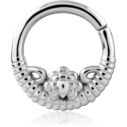 SURGICAL STEEL GRADE 316L JEWELED SEAMLESS RING