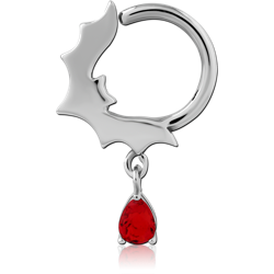 SURGICAL STEEL GRADE 316L JEWELED SEAMLESS RING