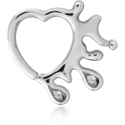 SURGICAL STEEL GRADE 316L JEWELED SEAMLESS RING