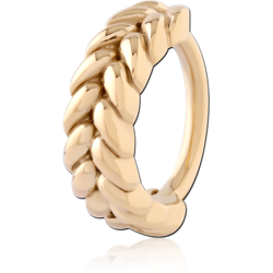 GOLD PVD 18K COATED SURGICAL STEEL GRADE 316L SEAMLESS RING