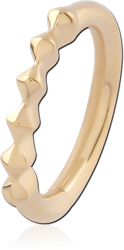 GOLD PVD 18K COATED SURGICAL STEEL GRADE 316L SEAMLESS RING