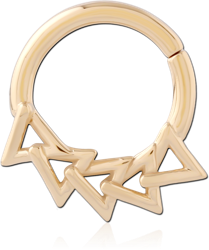 GOLD PVD 18K COATED SURGICAL STEEL GRADE 316L SEAMLESS RING
