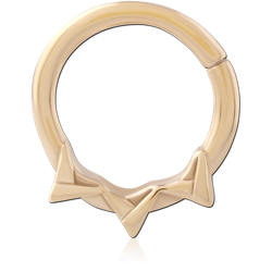 GOLD PVD 18K COATED SURGICAL STEEL GRADE 316L SEAMLESS RING