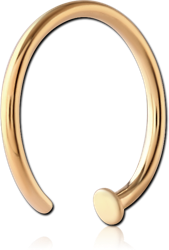 GOLD PVD 18K COATED SURGICAL STEEL GRADE 316L OPEN NOSE RING