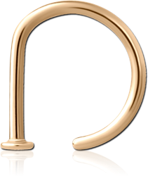GOLD PVD 18K COATED TITANIUM ALLOY OPEN NOSE RING
