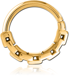 GOLD PVD COATED SURGICAL STEEL GRADE 316L SEAMLESS RING