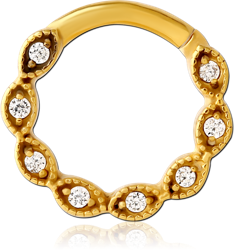 GOLD PVD COATED SURGICAL STEEL GRADE 316L SEAMLESS RING