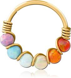 GOLD PVD COATED SURGICAL STEEL GRADE 316L SEAMLESS RING