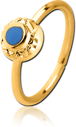 GOLD PVD COATED SURGICAL STEEL GRADE 316L SEAMLESS RING