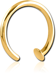 GOLD PVD COATED SURGICAL STEEL GRADE 316L OPEN NOSE RING