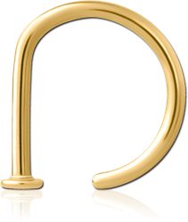 GOLD PVD COATED SURGICAL STEEL GRADE 316L OPEN NOSE RING